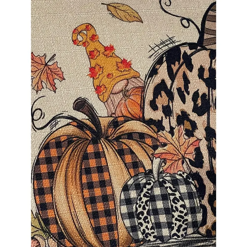 Fall Pumpkin Kitchen Mat Thanksgiving Kitchen Rugs Set of 2,